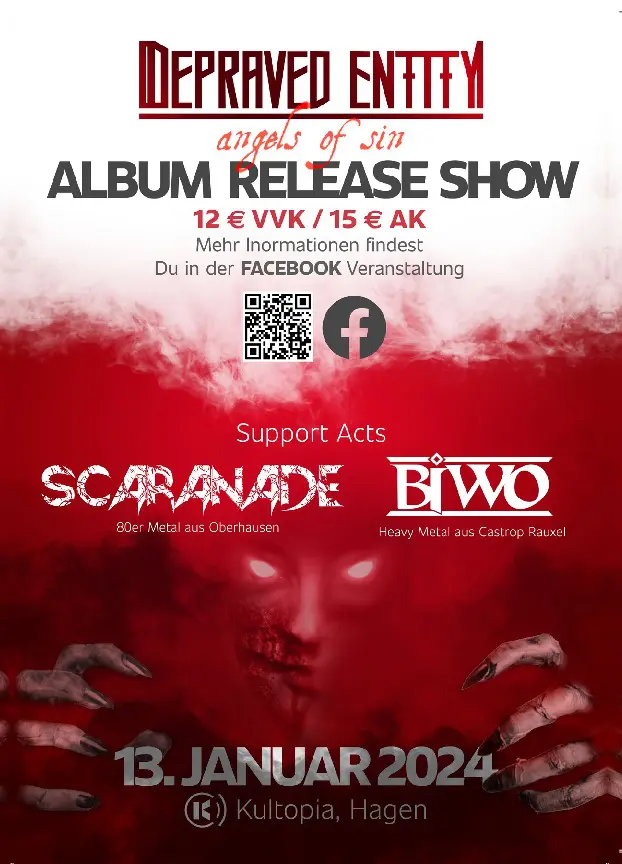 Depraved Entity Album Release Show Scaranade Biwo