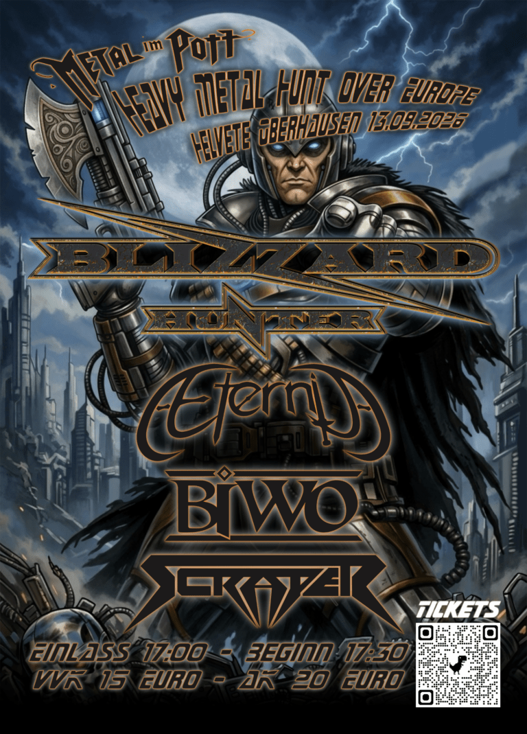 Mehr über den Artikel erfahren BIWO spielen mit Blizzard Hunter beim Metal Im Pott Vol. 1 im Helvete Oberhausen (13.09.26)